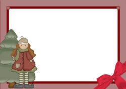 Flakey and Friends Christmas Landscape Insert for an A5 Card