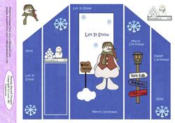 Cute Snowman Theatre Card