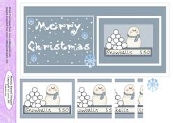 Extra Large Dl Snowman Card Wth Stacker Elements