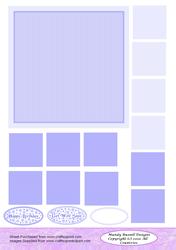 Colour Co-ordinating Tea Bag Card Design Sheet in Lilac