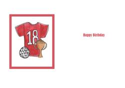 Happy Birthday Football A5 Portrait Insert