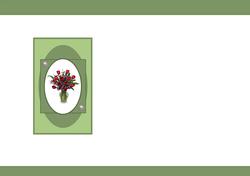 Tulip Insert A5 Portrait Wth Green Border
