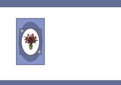Tulip Insert A5 Portrait Wth Dark Blue Border