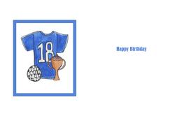 Blue Football Shirt A5 Portrait Insert