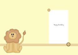 Happy Birthday Leo the Lion A5 Portrait Insert