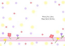 Doodle Flowers Wishing You a Very Happy Belated Birthday A5