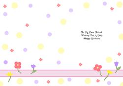Doodle Flowers to My Dear Friend Wishing You a Very Happy Bi