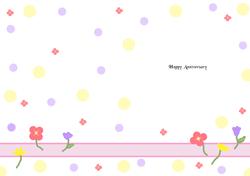 Doodle Flowers Happy Anniversary A5 Portrait Insert