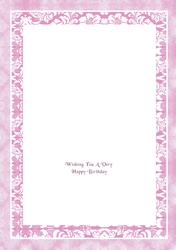Landscape A5 Insert - Wishing You a Very Happy Birthday With