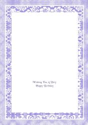 Landscape A5 Insert - Wishing You a Very Happy Birthday With