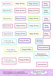 Happy Birthday Text Topper Sheet 001