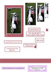 Bike or Scooter Driving Test Quick Stacker Card Design Sheet