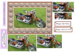 Motor Bike Quick Card in Bronze