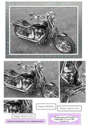 Metal Mad Bikers Black and White Pyramid Quick Card