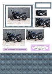 Blue Biker Boy Artistic Stacker Design Sheet