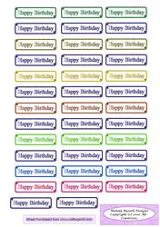 Happy Birthday Designer Text Topper Sheet