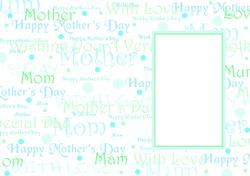 Happy Mother's Day Portriat Insert for an A5 Card