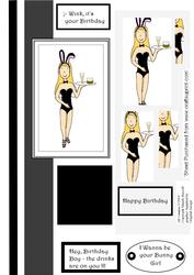 Deidi the Bunny Girl Birthday Pyramid Design Sheet