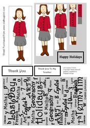 Thank You to My Teacher Pyramid Stacker Sheet