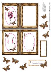 Framed Tunnel of Flowers with Butterfly Detail