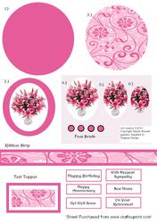 Elegant Vase of Lilies Pyramid Stacker Design Sheet