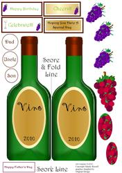 Bottle Card - Bottle of Wine Design Sheet