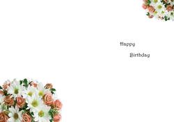 Floral Corners - Happy Birhday Insert