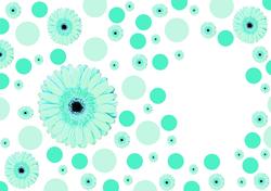 Spots and Gerbera Turquoise