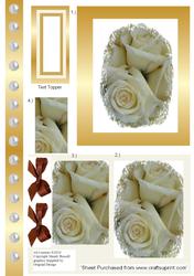 Wedding or Anniversary White Rose Pyramid Stacker Design