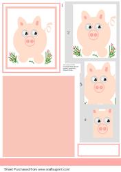Cute Pig Pyramid Stacker Design Sheet