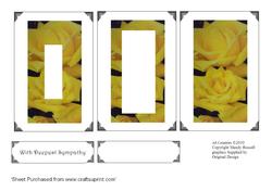 Tunnel / Invertage Yellow Rose Design Sheet