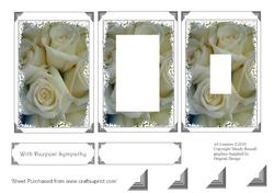 White Rose Inverted Pyramid Design Sheet