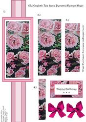 Old English Tea Rose Pyramid Design Sheet