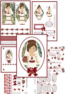 Modern and Funky Wedding Day Card Kit