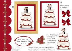 Wedding Day Cake Card -with Love on Your Wedding Day