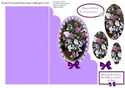 Cut Fold and Craft Lilac Bouquet to a Dear Sister
