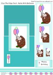 Over the Edge - Card Spike with Balloons Happy Birthday