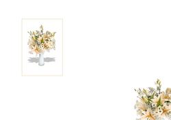 Peach Lilies Floral Corners Vellum or Insert