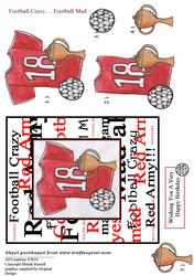 Football Crazy Football Mad Happy Birthday Card