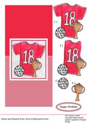 Red Football Shirt Over the Edge Card