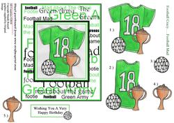 Football Crazy Football Mad Green Shirt Sheet