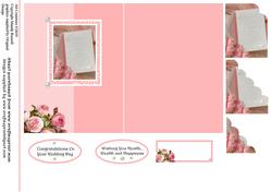 Wedding Card Fold Back Card with Scalloped Corner Stacker