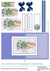 From the Heart Painted Agapanthus Over the Edge Design Sheet