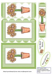 From the Heart Side Scallop Stacker Design Sheet - Sunflower