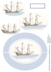 Galleon Over the Edge Wobble Card