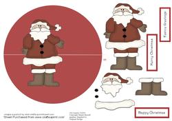 Santa Over the Edge Wobble Card