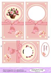 Elegant Inverted Pyramage Design Set with Happy Birthday Tex