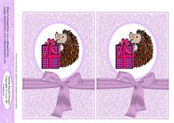 2 x Spike the Hedgehog Card Front Toppers