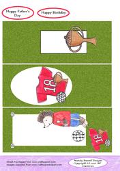 Spike Playing Football Trifold Fillers