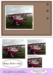 Flying Card Front Fathers Day Pyramid Design Sheet